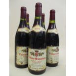 Five bottles of Volnay-Santenots Pinot Noir 1988