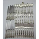 A set of 20th century American silver flatware by Reed & Barton, in the Francis I pattern,