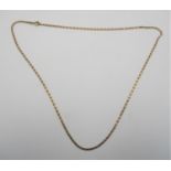 A 9ct rose gold scroll chain, with flat S shaped links, 58 cm long, 10.8 g