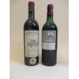 One bottle of Chateau Lanessan 1959 Medoc, one bottle of Chateau Gazin 1966, Bordeaux