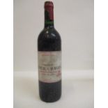 1 Bottle of Chateau Lynch Bages Grand Cru Classe Pauillac 1996 ullage just up from base of neck