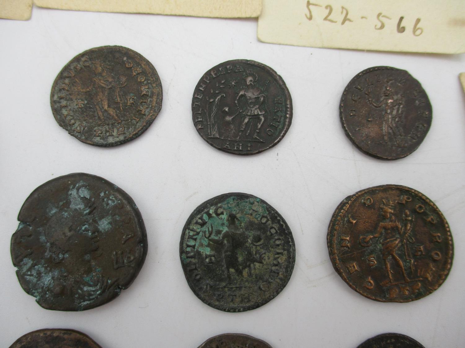 A collection of ancient Roman and Greek coins, of various dates and denominations, to include very - Image 13 of 15