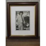 A signed photo of Dudley Moore, 22 x 16cm, framed and glazed