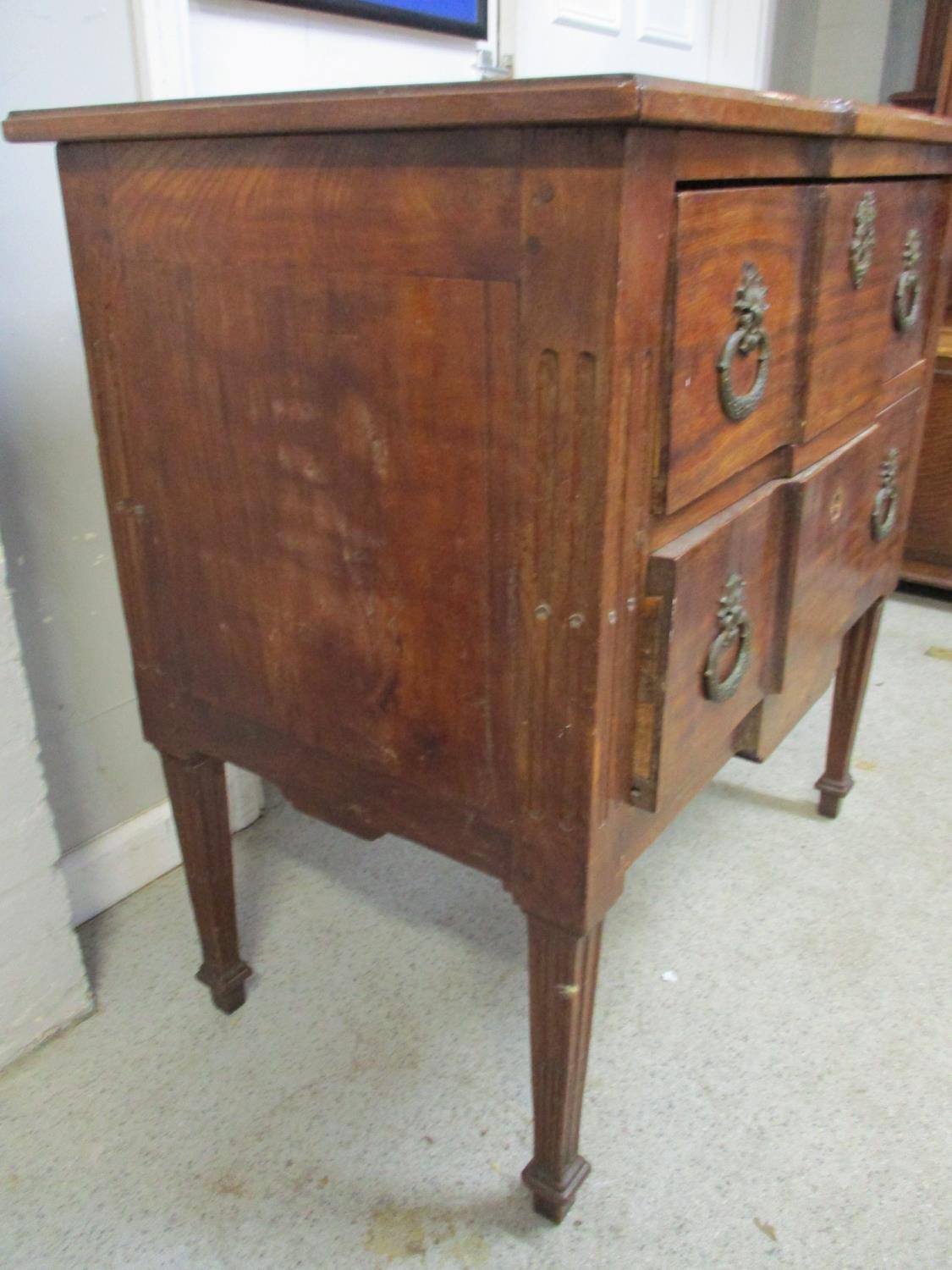An early 20th century French transitional style commode, of small proportion, with two horizontal - Image 4 of 6