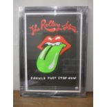 A limited edition Rolling Stones print by street artist 'AL', 69 x 49cm framed and glazed
