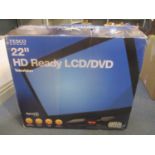 A boxed 22 inch HD LCD/DVD TV