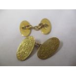 A pair of 18ct gold cufflinks, 9.15g