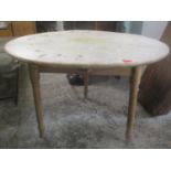 A 19th century pine circular topped cricket table 72cm h x 96.5cm w