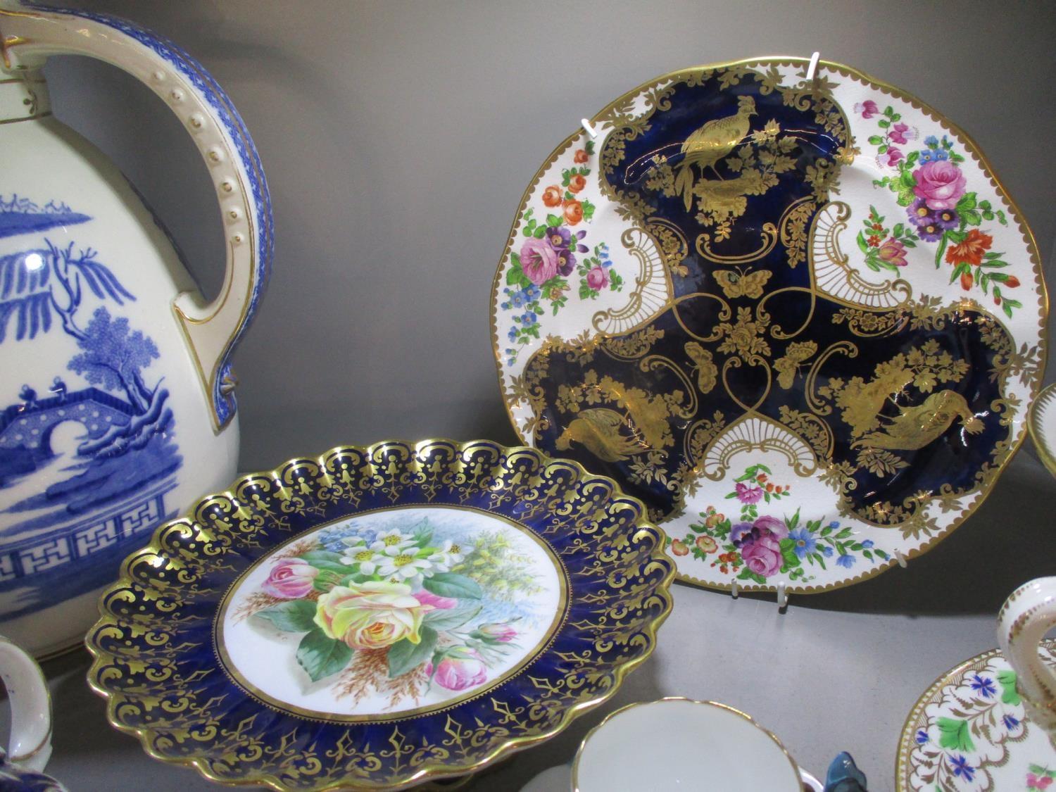 A selection of early 19th century Victorian and later ceramics to include a twin handled serving - Image 6 of 8