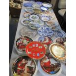 Six limited edition Coca Cola Christmas plates, Franklin Mint, together with Worldwide pictorial