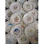 Nineteen Spode Christmas plates 1970-1987