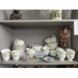 A Wedgwood part tea set, a Royal Doulton Sudbury part tea set, a Victorian Staffordshire pottery