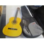 A Cordola classic guitar in a carrying case