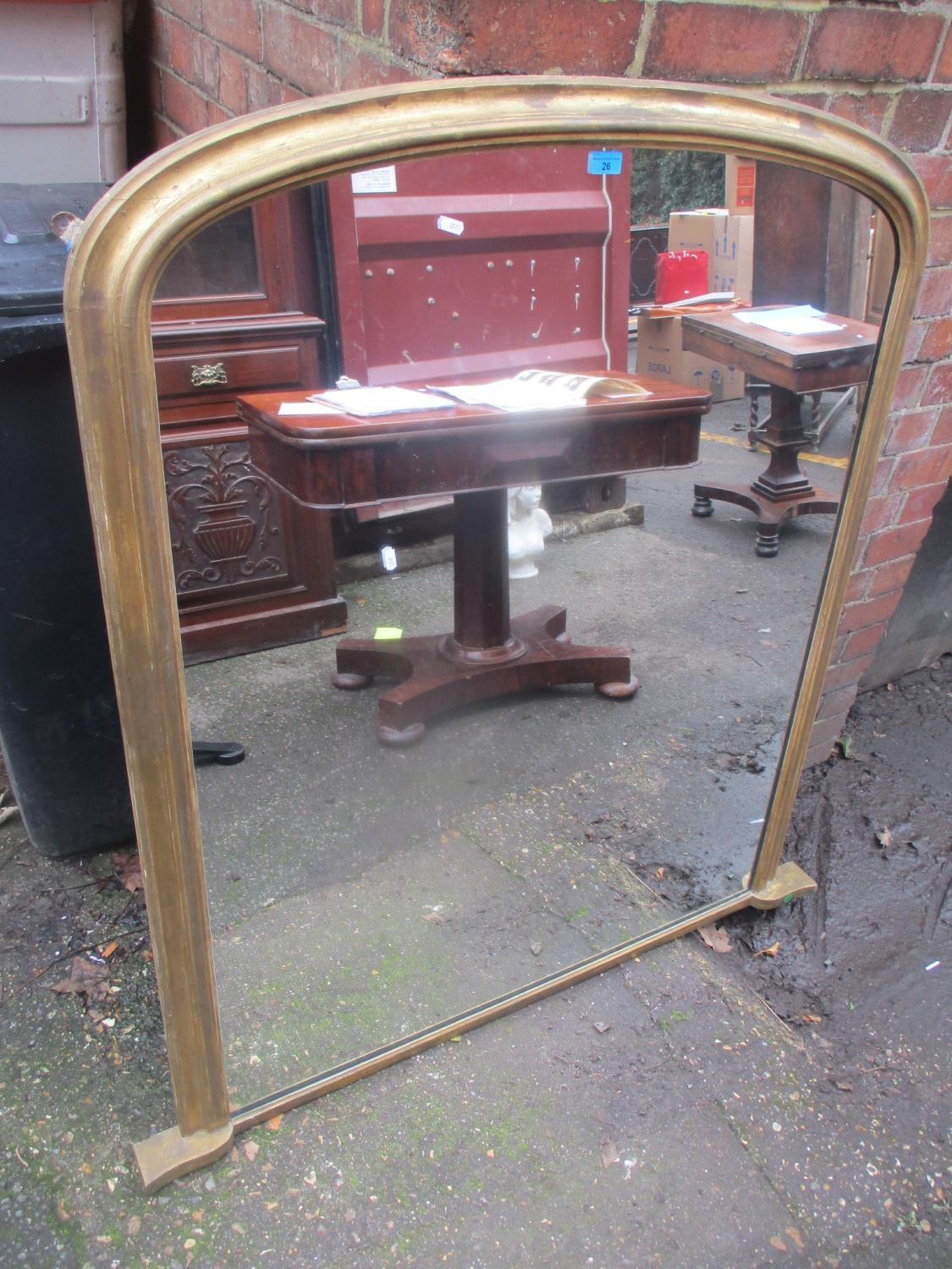 A late 19th/early 20th century gilt wood overmantel mirror 133cm h x 123cm w