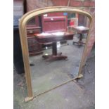 A late 19th/early 20th century gilt wood overmantel mirror 133cm h x 123cm w