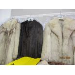 A saga fox jacket with shawl collar 36" chest x 26" long A/F together with a Churchill Furs sage fox