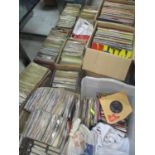 A large collection of LP's and singles to include Chas and Dave, Blondie and others