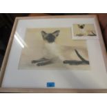 Sakina Jones - Siamese, limited edition print number 1 of 100, signed and framed