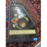 A vintage Konzerte-Salon-Harfe zither