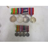 WWII medals to include Defence, British War, Palestine 1945-48 stamped L.T K.H Jefferey R.A