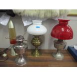 A selection of table lamps to include a lava lamp