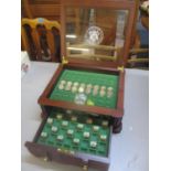 A Danbury Mint USA uncirculated State Quarter Collection in display case