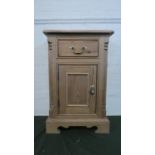 A Modern Pine Bedside Cabinet with Single Top Drawer Over Cupboard Base, 45.5cm Wide