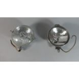 Two Vintage Chrome Car Spotlights