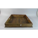 An Oriental Camphor Wood Two Handled Butler's Tray, 53cm x 50cm