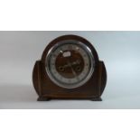 A Mid 20th Century Oak Enfield Mantle Clock, 26cm Wide