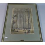 A Framed Coloured Print, Milan Cathedral, 40cm High