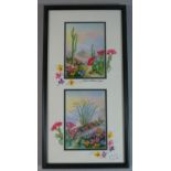 A Framed American Acrylic by Barbra Ann Spencer Jump, Desert Flowers