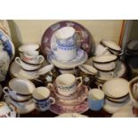 A Tray of Various Cabinet Tea and Coffee Cups and Saucer, Lustre Dish etc