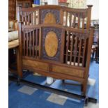 A Late 19th/Early 20th Century Mahogany and Walnut Double Bed Frame