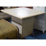 A Modern Polished Stone Square Occasional Conservatory Table, 50cm