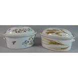 Two Royal Worcester Oval Casserole Dishes and Covers, Strawberry Fair and Wild Harvest