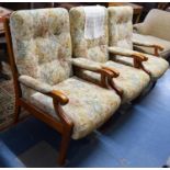 A Set of Three Tapestry Upholstered Armchairs