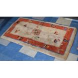 A Woollen Hearth Rug, 134cm Wide