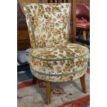 A Vintage Cut Moquette Ladies Nursing Chair