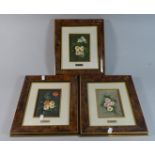 A Set of Three Framed Still Life Oils, Roses