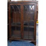 A Mid 20th Century Mahogany Glazed Bookcase, In Need of Attention, 74cm Wide
