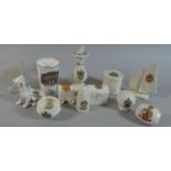 A Collection of Twelve Pieces of Crested Ware, Mainly Wolverhampton, Walsall and Smethwick