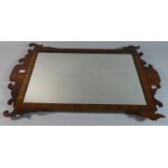 A Mahogany Framed Fretwork Mirror in the Georgian Style, 66.5cm High