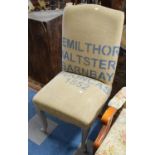 A Reupholstered Sack Cloth Style Side Chair