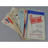 A Collection of 19 Assorted Football Programmes from the 1950's to Include Liverpool, Millwall,