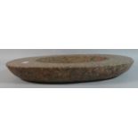 A Carved Granite Bird Bath Top, 49.5c Wide