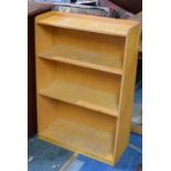 A Mid 20th Century Four Shelf Galleried Plywood Bookcase, 61cm Wide