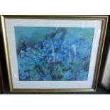 A Framed Pastel, Still Life Flowers