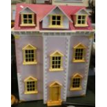 A Modern Dolls House Including Furniture, 56cm Wide