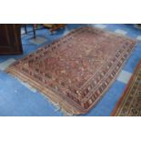 A Vintage Woollen Patterned Rug, 263cm x 152cm